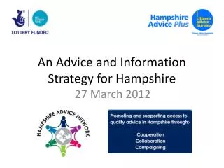 An Advice and Information Strategy for Hampshire