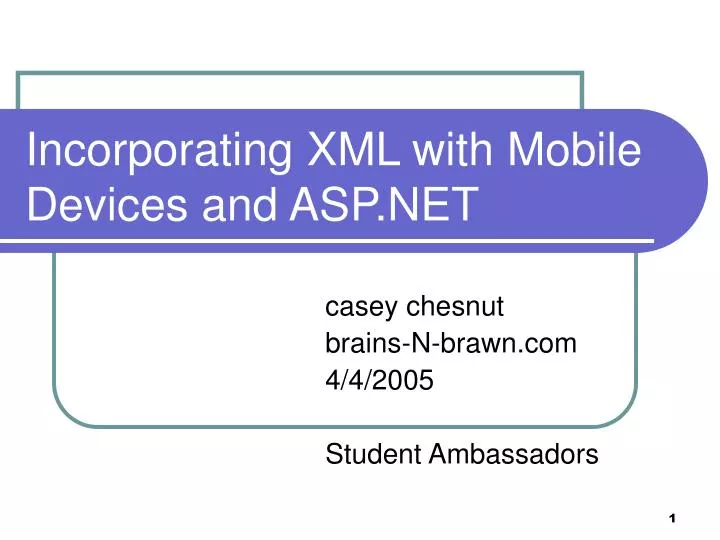 incorporating xml with mobile devices and asp net