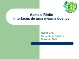 asma e rinite interfaces de uma mesma doen a
