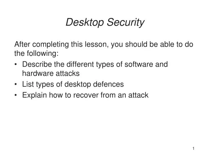 desktop security
