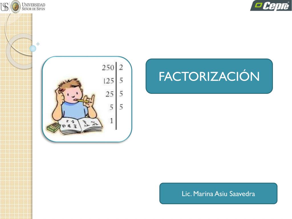 Factorization Powerpoint PPT - FACTORIZACIÓN PowerPoint Presentation, free download - ID:3832029
