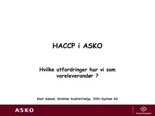 haccp i asko