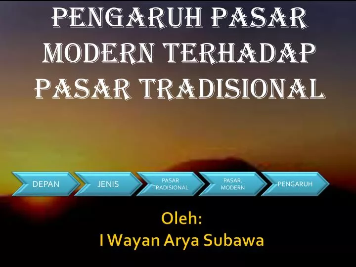 pengaruh pasar modern terhadap pasar tradisional