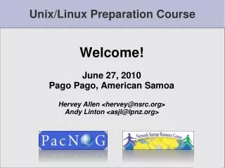 Unix/Linux Preparation Course