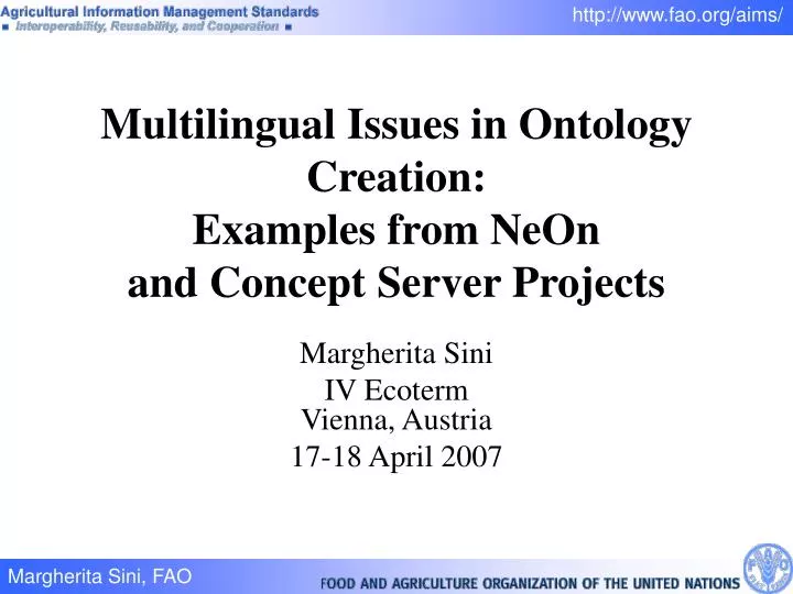 multilingual issues in ontology creation examples from neon and concept server projects