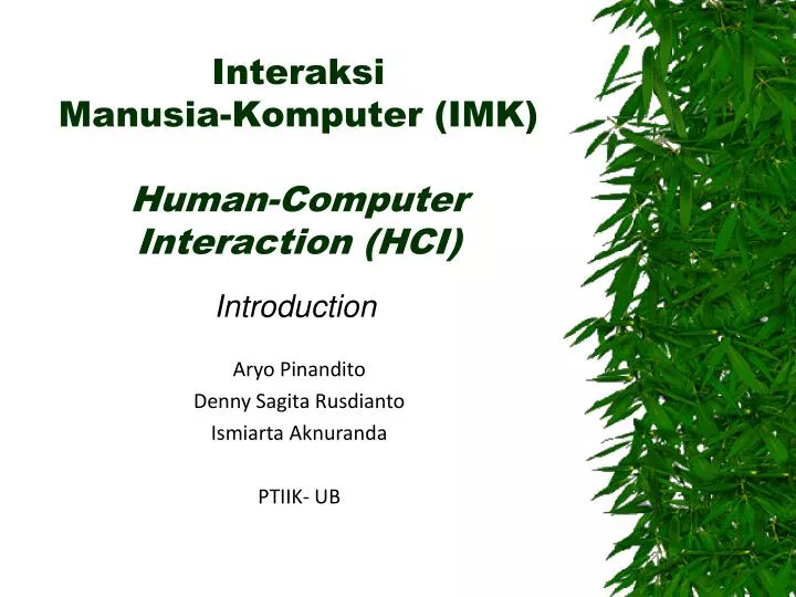 interaksi manusia komputer imk human computer interaction hci