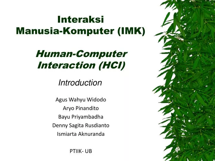 interaksi manusia komputer imk human computer interaction hci