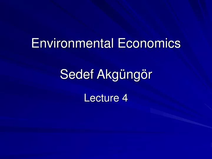 environmental economics sedef akg ng r