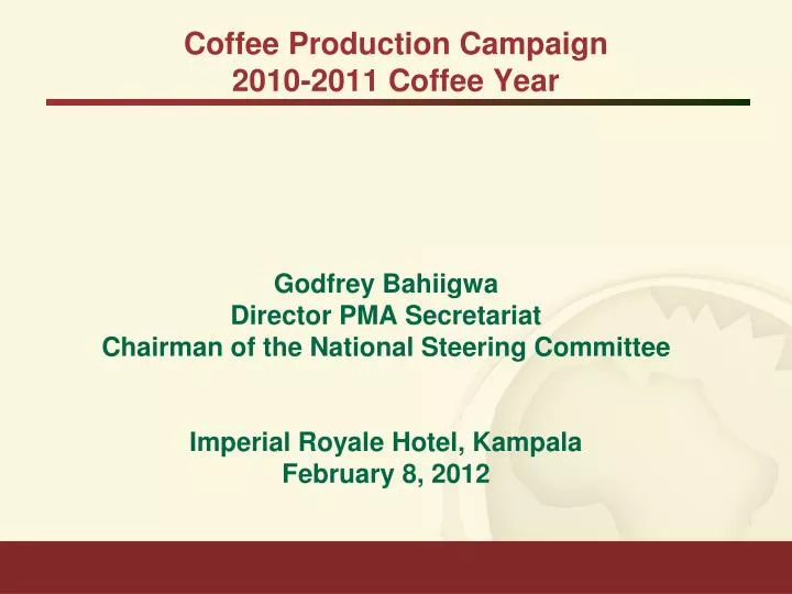 coffee production campaign 2010 2011 coffee year