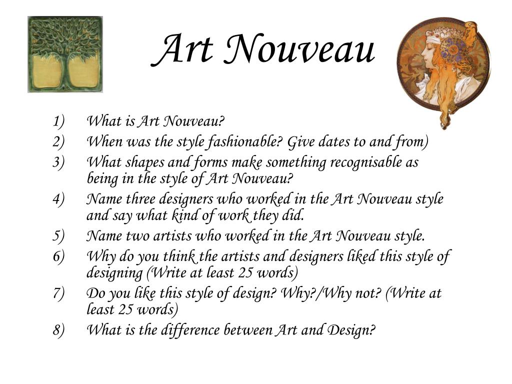 PPT - Art Nouveau PowerPoint Presentation, free download - ID:3832224