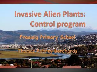 Invasive Alien Plants: Control program
