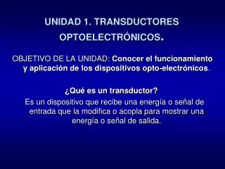 unidad 1 transductores optoelectr nicos
