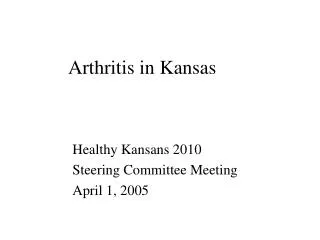 Arthritis in Kansas