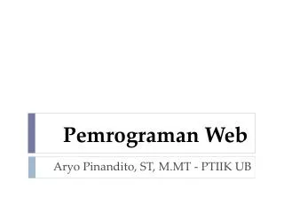 pemrograman web