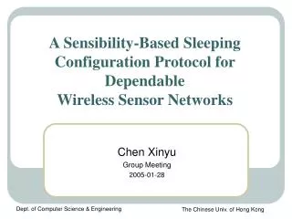 A Sensibility-Based Sleeping Configuration Protocol for Dependable Wireless Sensor Networks