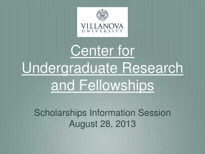 center for undergraduate research and fellowships