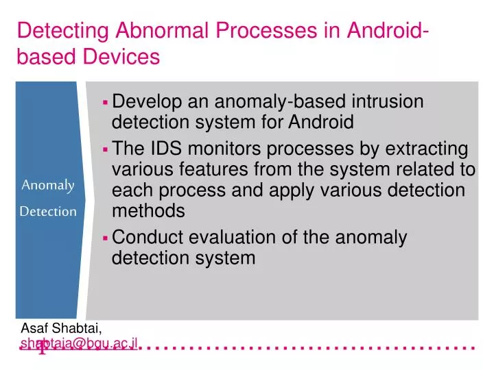 detecting abnormal processes in android based devices