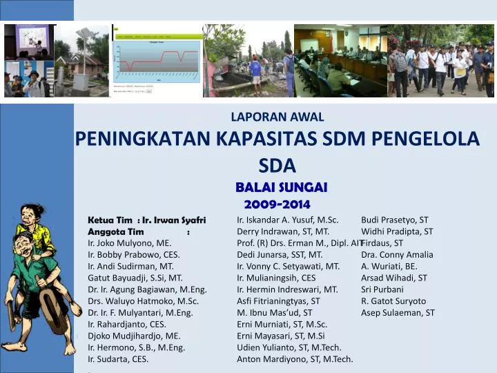 laporan awal peningkatan kapasitas sdm pengelola sda