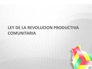 ley de la revolucion productiva comunitaria