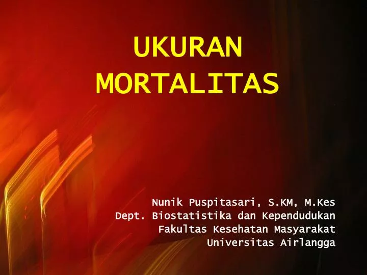 ukuran mortalitas