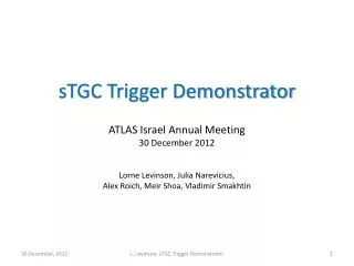 sTGC trigger demonstrator