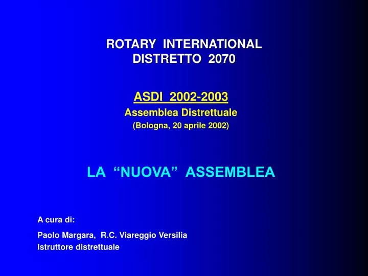 rotary international distretto 2070