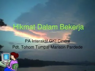hikmat dalam bekerja