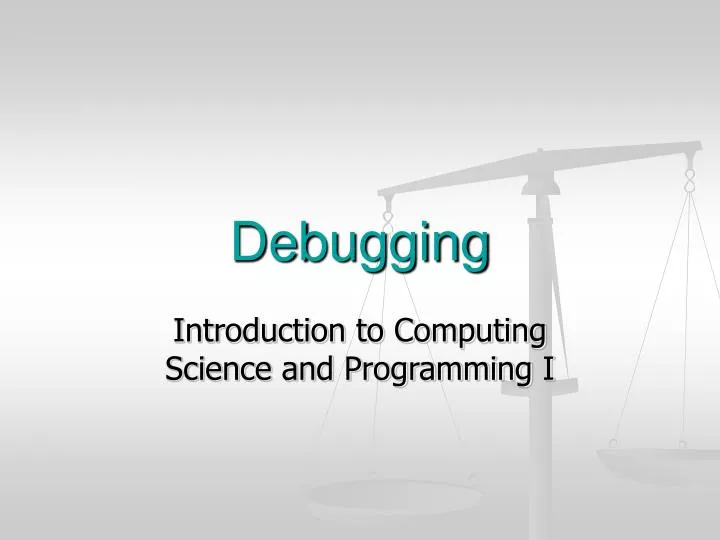 debugging