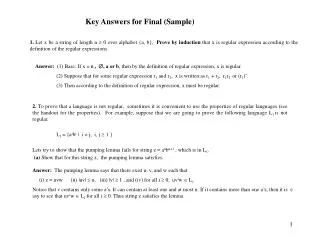 key answers for final sample
