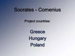 Socrates - Comenius