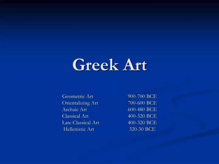 greek art