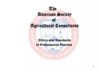 The American Society of Agricultural Consultants