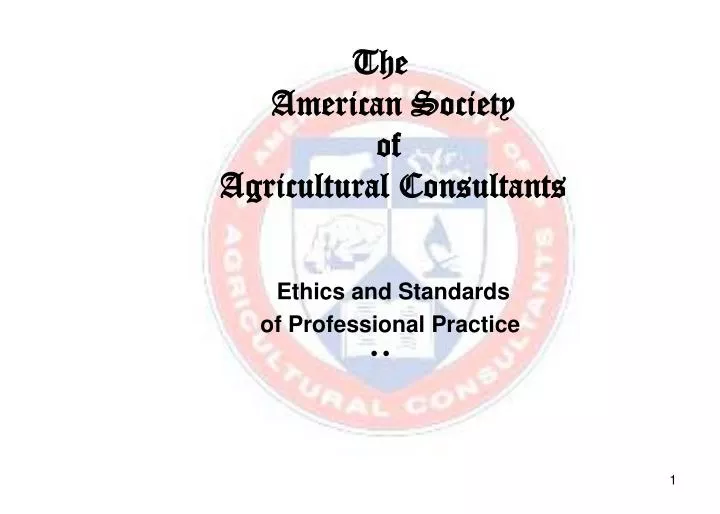 the american society of agricultural consultants