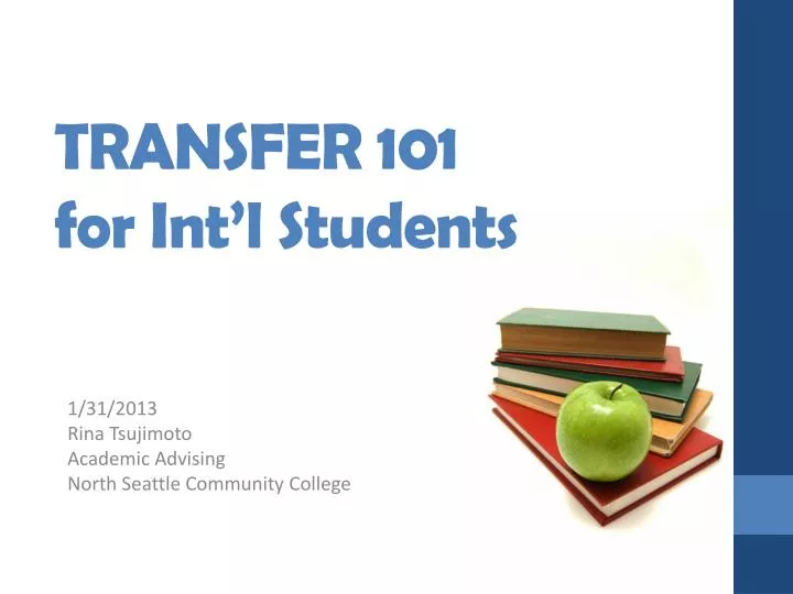 transfer 101 for int l students