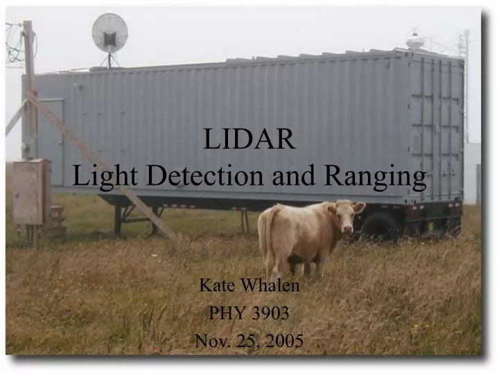 lidar light detection and ranging