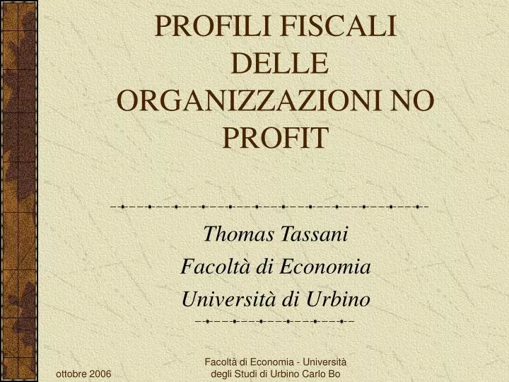 profili fiscali delle organizzazioni no profit