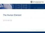 The Human Element - slide 1