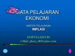 MATA PELAJARAN EKONOMI - slide 1