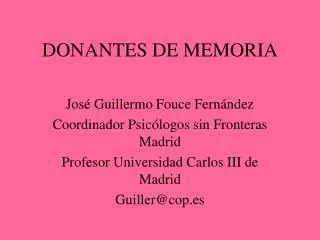 donantes de memoria