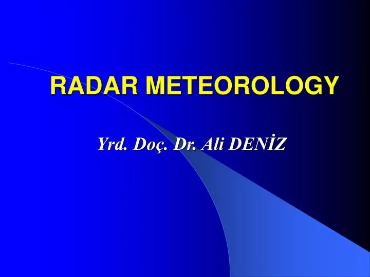radar meteorology
