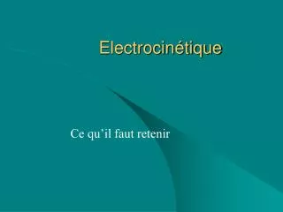 electrocin tique