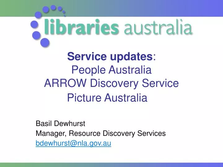 service updates people australia arrow discovery service picture australia