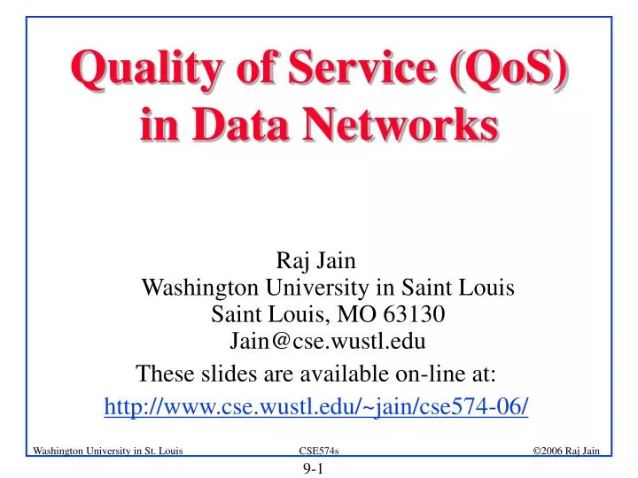 quality of service qos in data networks