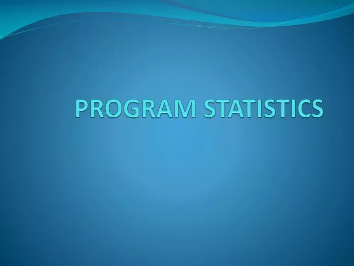 program statistics