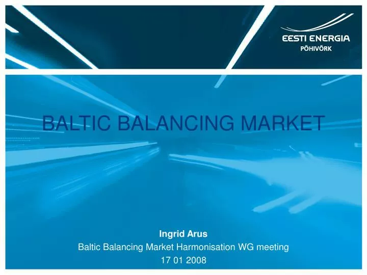 baltic balancing market
