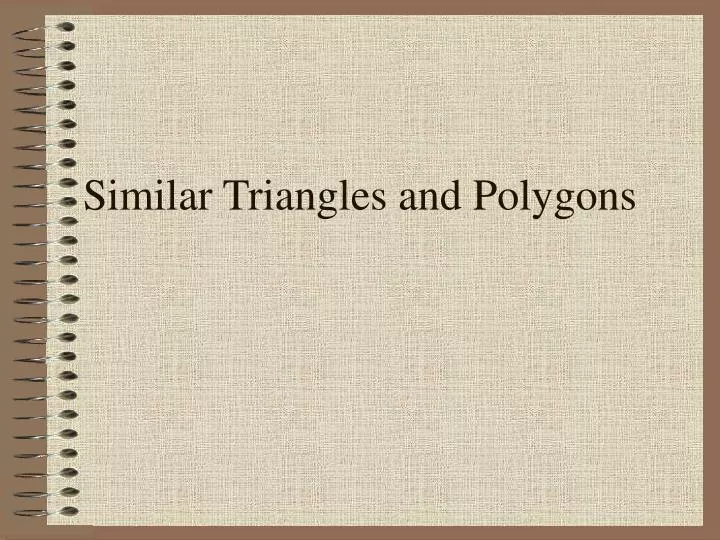 similar triangles and polygons