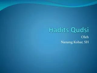 hadits qudsi