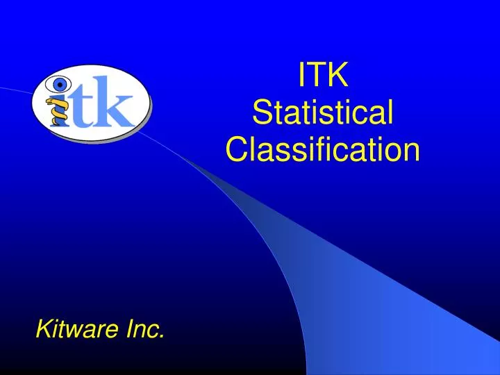 itk statistical classification