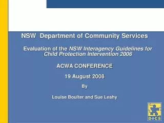 NSW Department of Community Services