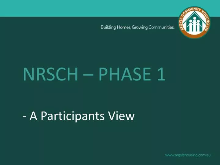 nrsch phase 1